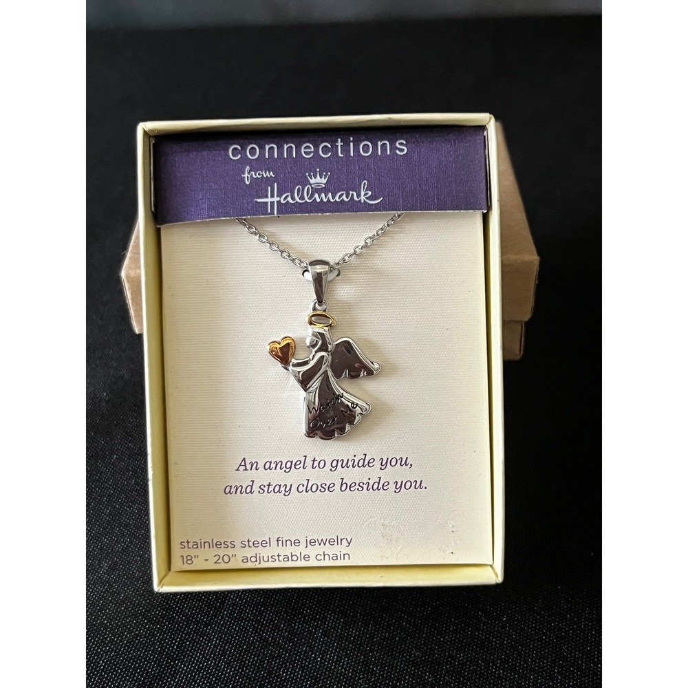 Connections from Hallmark Angel Watch Over Me Kids Necklace, 18-20"‎